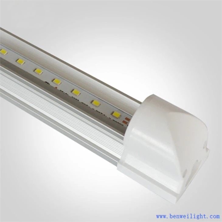 60w 8ft v-shaped t8 integrated led tube - clear