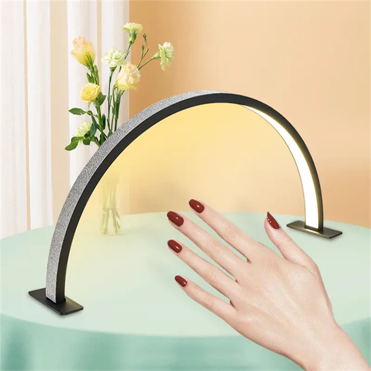 75cm Half Moon Nail Table Lamp Foldable LED best