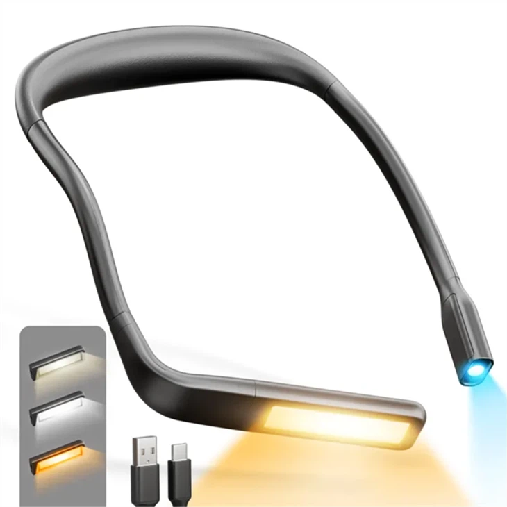 Перезаряджуваний світлодіодний світильник для читання на шию - Flexible Eye-Caring Book Lamp (Оптовий індивідуальний продаж)