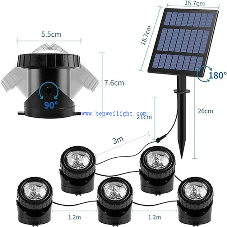 Waterproof Solar Yard Spotlight (2)